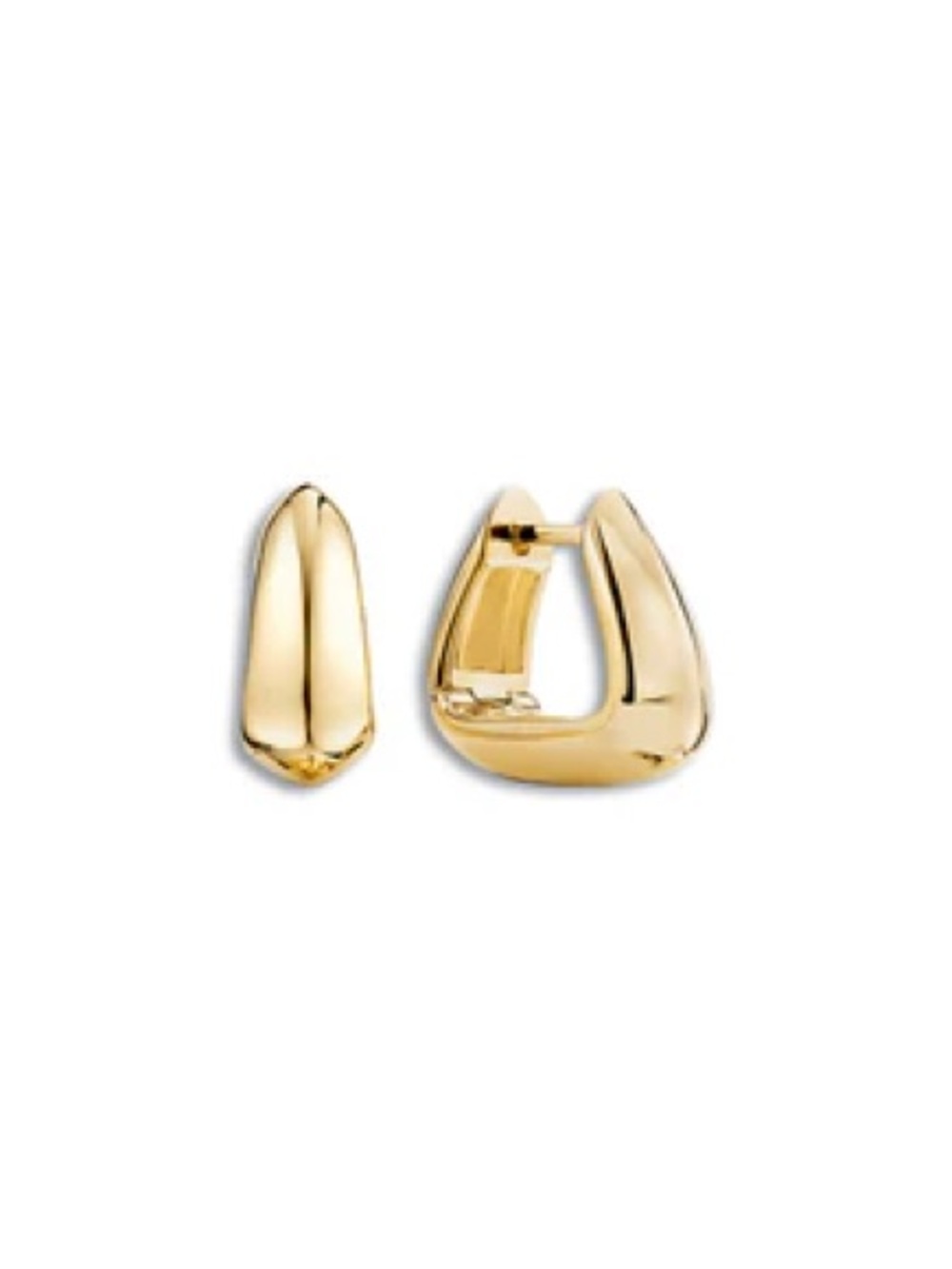 Mejuri Polished Gold Huggie Hoop Earrings